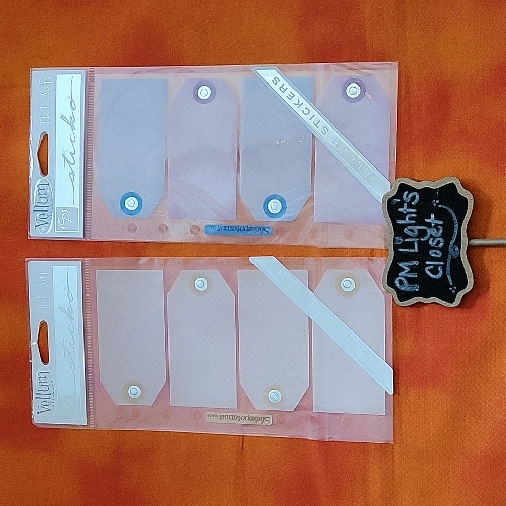 Stickopotamus Stickers New Tags Vellum Set of 2 Packages